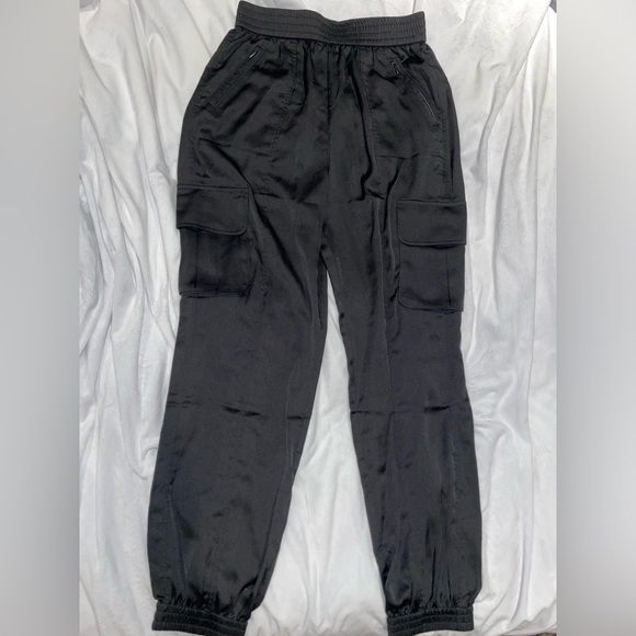 Silky Black Jogger pants - Picture 2 of 6